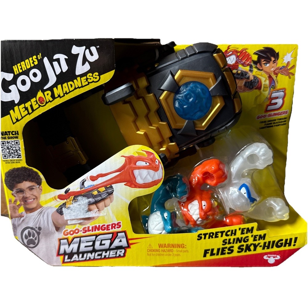 Heroes of Goo Jit Zu Meteor Madness Goo-Slingers Mega Launcher w/ 3 Figures